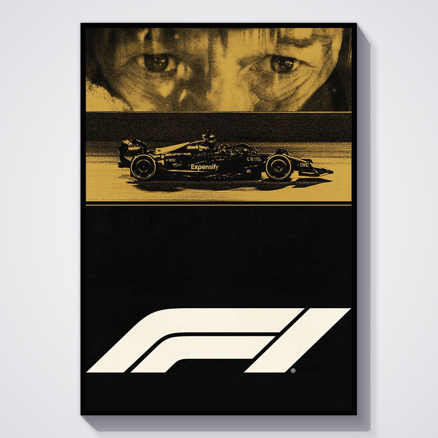 Flex Designs Poster F1 Brad Pitt Minimalist 5 x 7" Home Goods - Movie 2025 Movie Poster