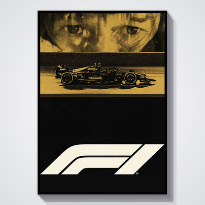 Flex Designs Poster F1 Brad Pitt Minimalist 5 x 7" Home Goods - Movie 2025 Movie Poster