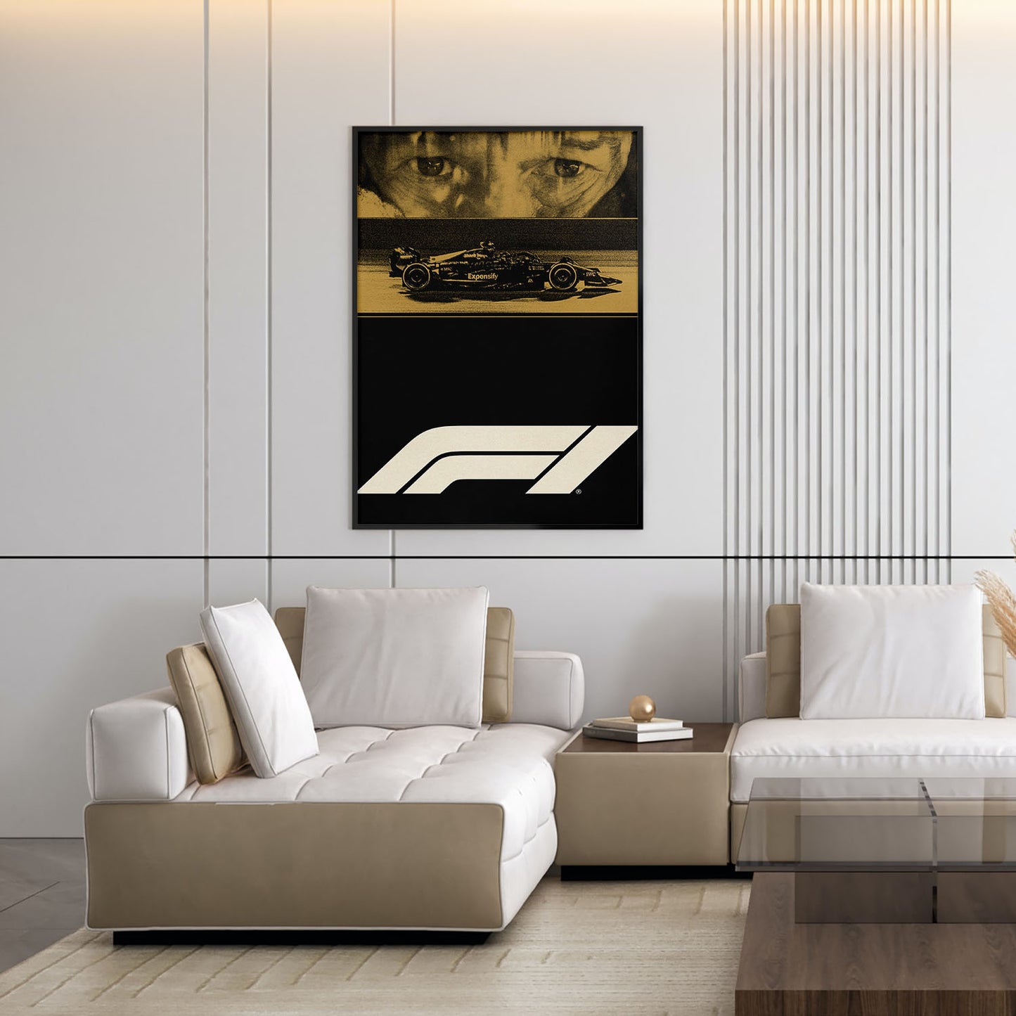 Flex Designs Poster F1 Brad Pitt Minimalist 5 x 7" Home Goods - Movie 2025 Movie Poster