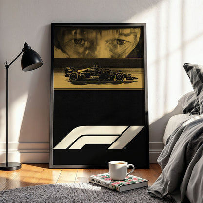 Flex Designs Poster F1 Brad Pitt Minimalist 5 x 7" Home Goods - Movie 2025 Movie Poster