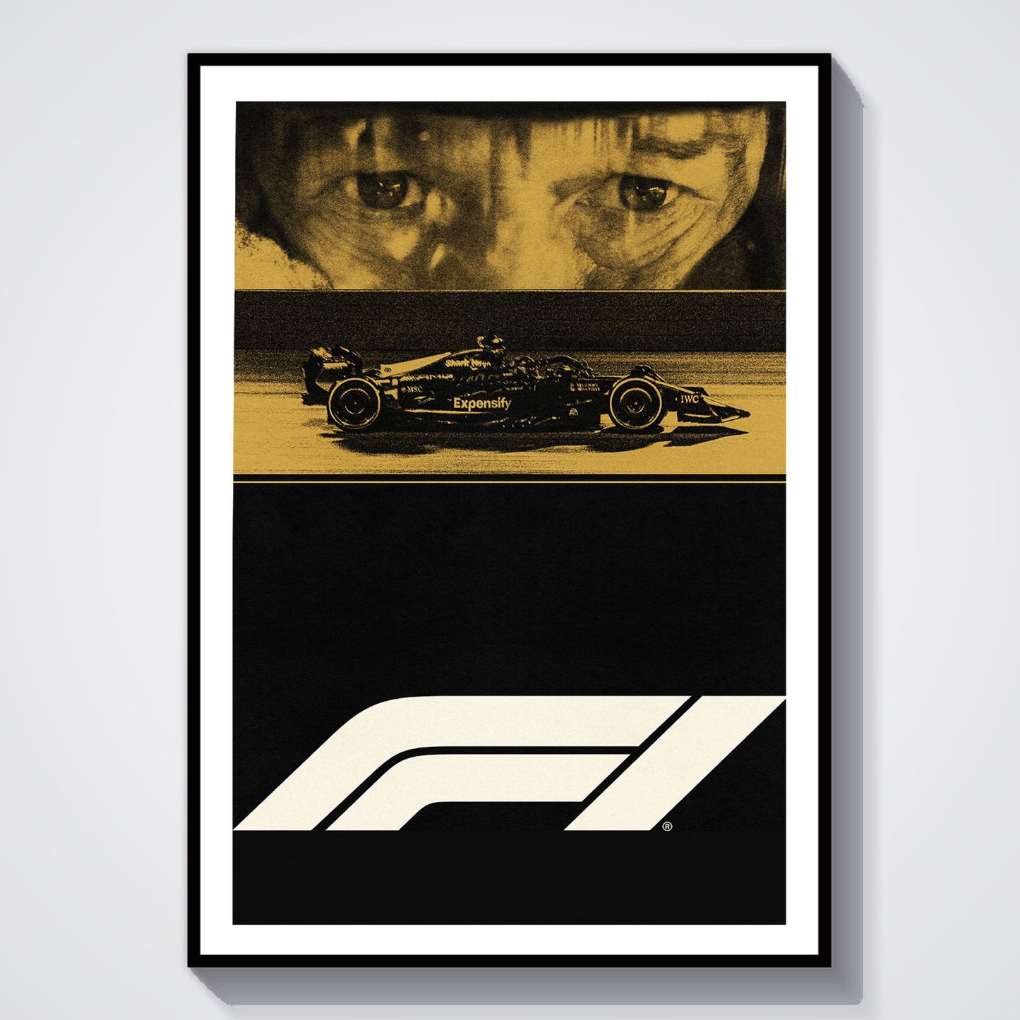 Flex Designs Poster F1 Brad Pitt Minimalist 8 x 10" Home Goods - Movie 2025 Movie Poster