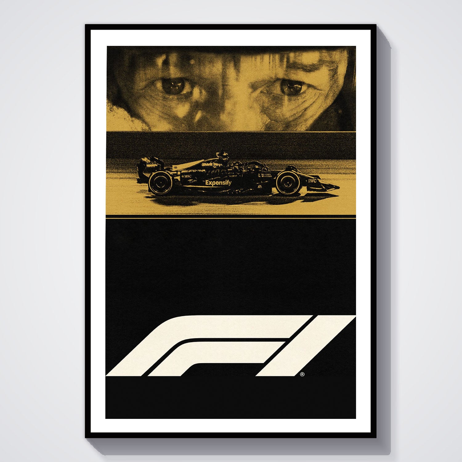 Flex Designs Poster F1 Brad Pitt Minimalist 8 x 10" Home Goods - Movie 2025 Movie Poster