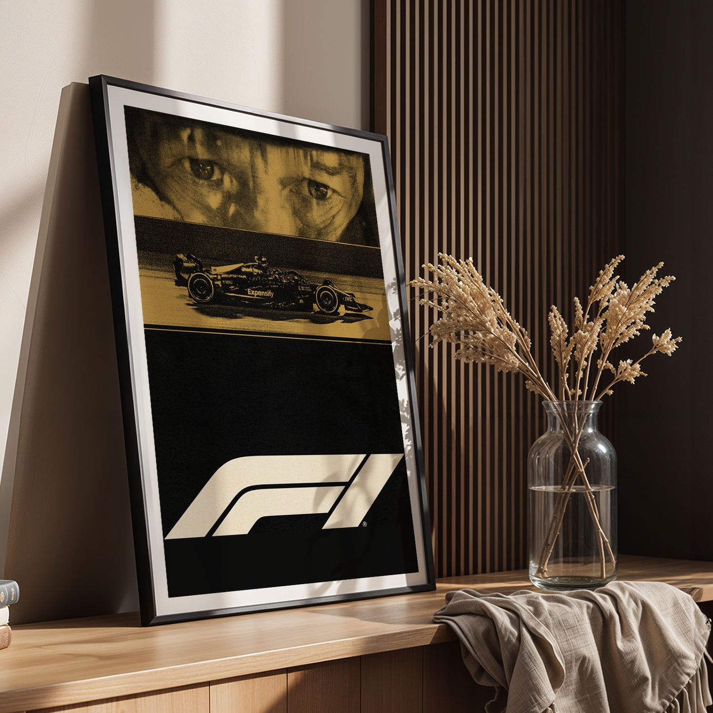 Flex Designs Poster F1 Brad Pitt Minimalist 5 x 7" Home Goods - Movie 2025 Movie Poster