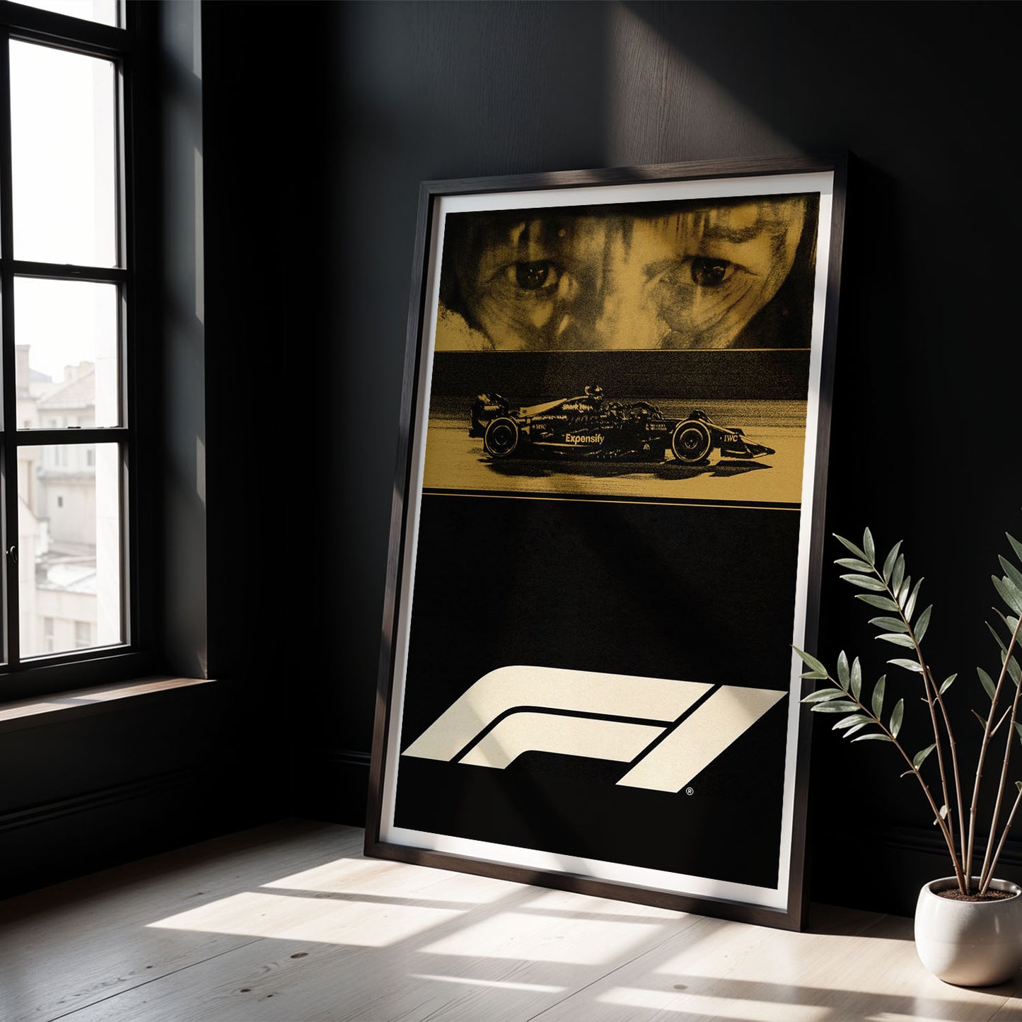 Flex Designs Poster F1 Brad Pitt Minimalist 8 x 10" Home Goods - Movie 2025 Movie Poster