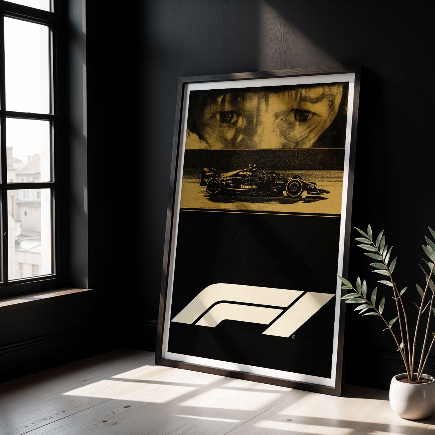 Flex Designs Poster F1 Brad Pitt Minimalist 8 x 10" Home Goods - Movie 2025 Movie Poster
