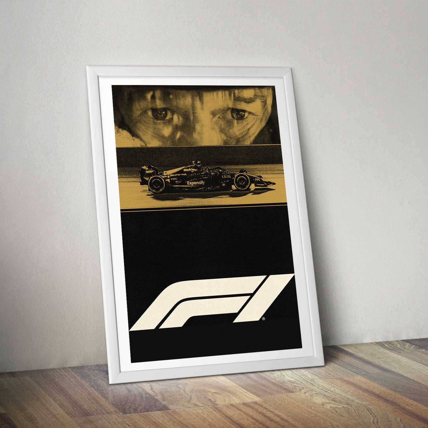 Flex Designs Poster F1 Brad Pitt Minimalist 8 x 10" Home Goods - Movie 2025 Movie Poster