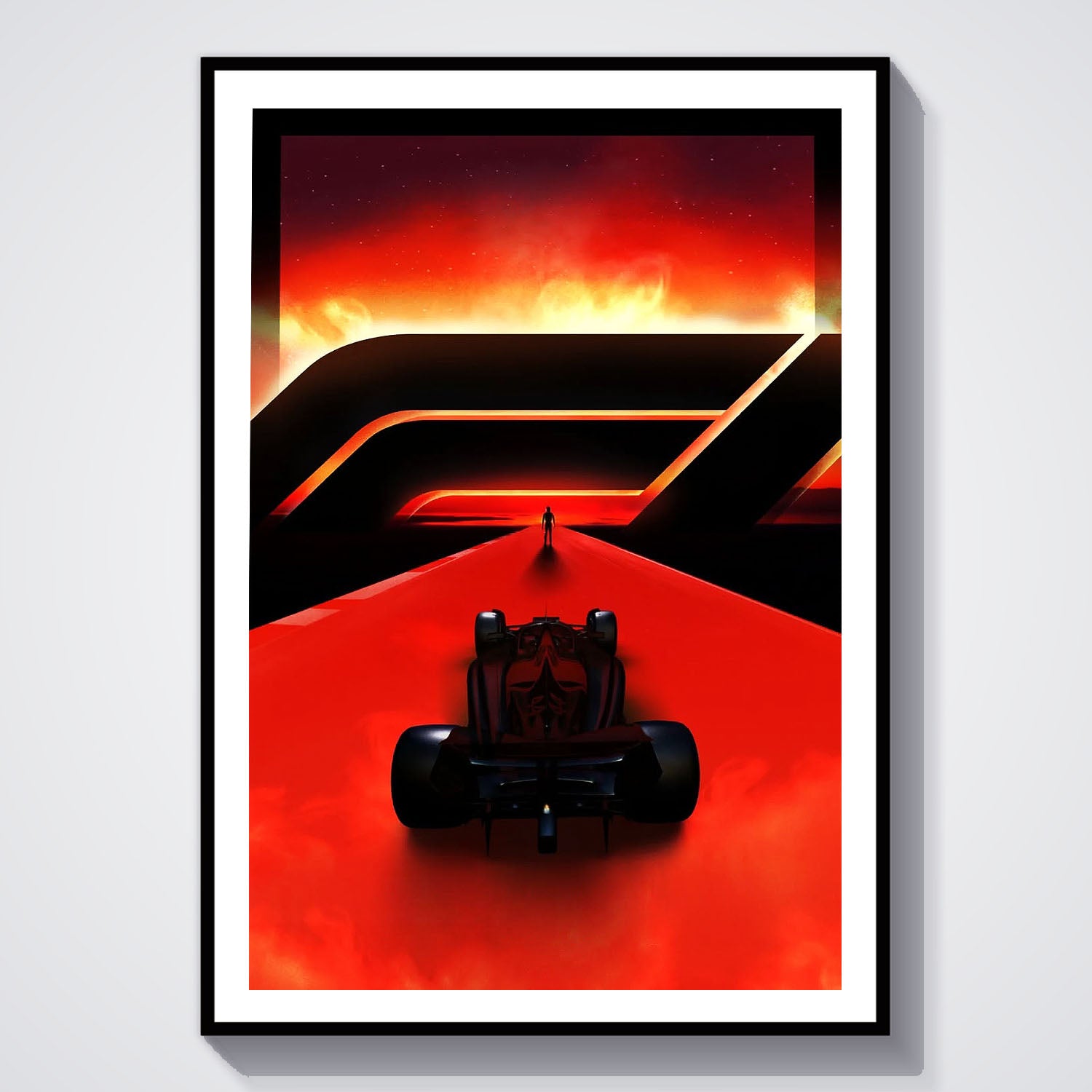 Flex Designs Poster F1 Red 8 x 10" Home Goods - Movie 2025 Movie Poster