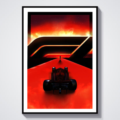 Flex Designs Poster F1 Red 8 x 10" Home Goods - Movie 2025 Movie Poster