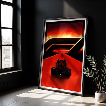 Flex Designs Poster F1 Red 8 x 10" Home Goods - Movie 2025 Movie Poster