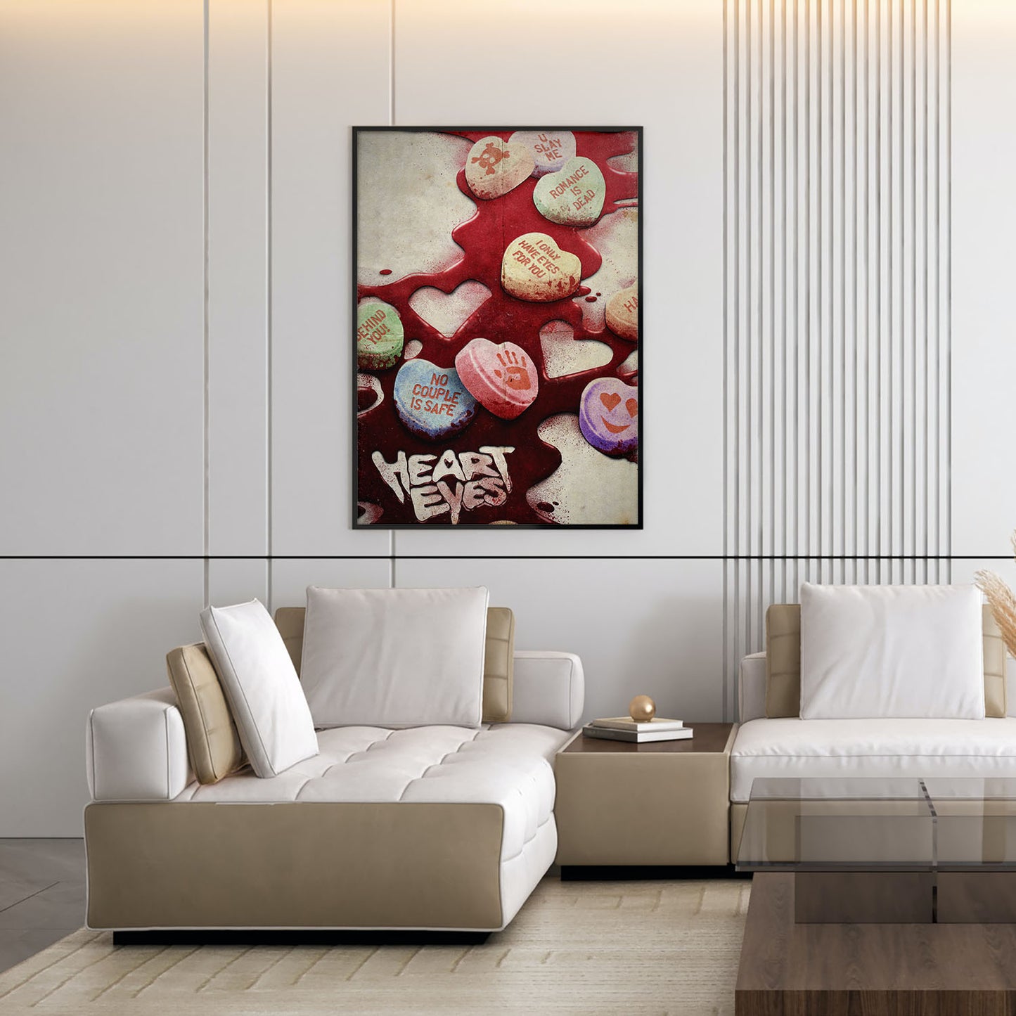 Flex Designs Poster Heart Eyes Key Art 5 x 7" Home Goods - Movie 2025 Movie Poster