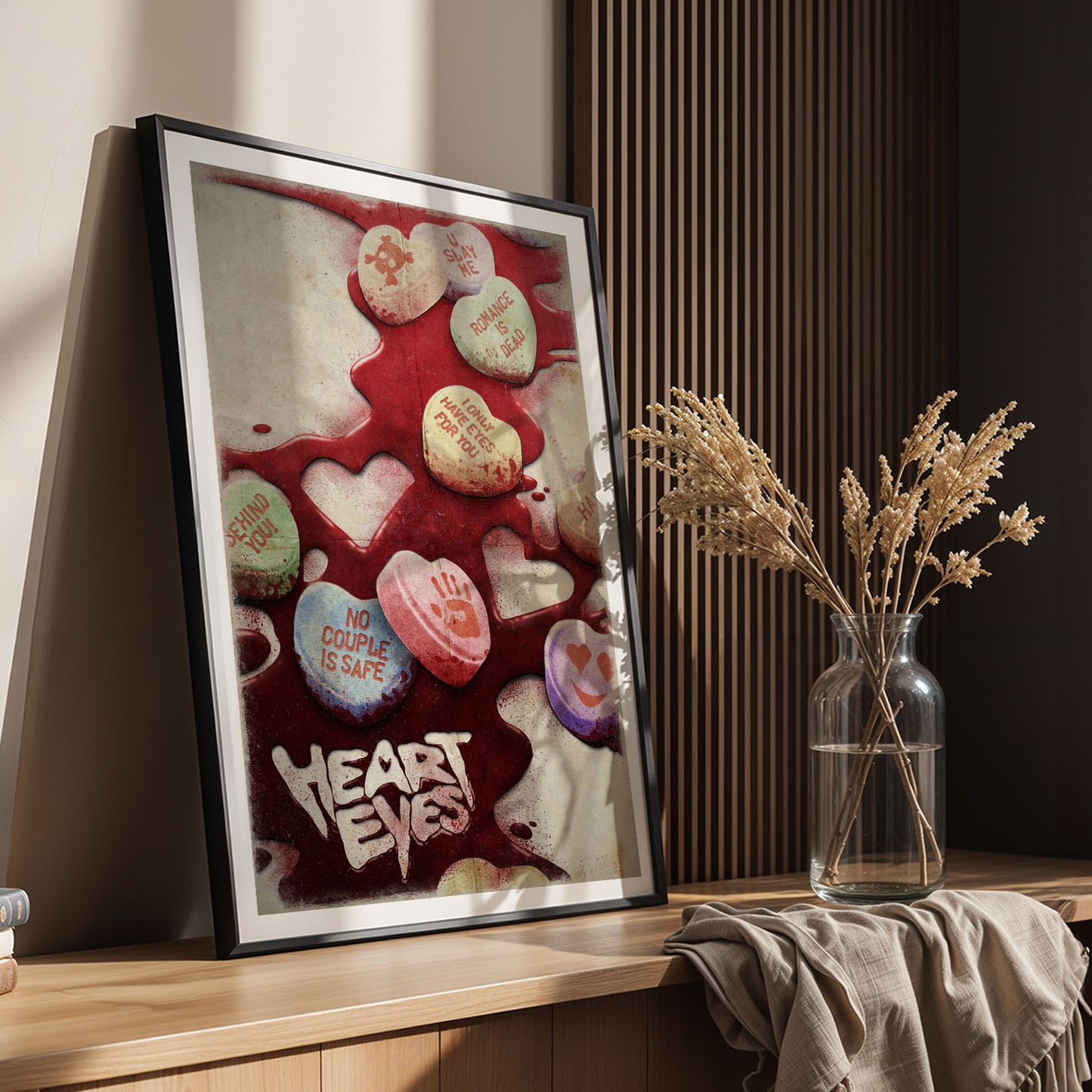 Flex Designs Poster Heart Eyes Key Art 5 x 7" Home Goods - Movie 2025 Movie Poster