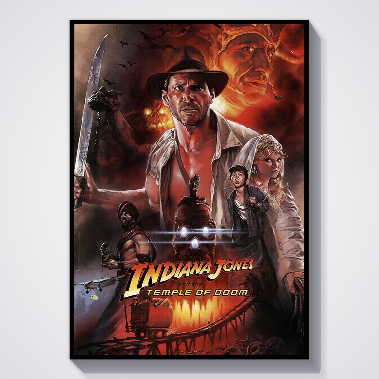 Flex Designs Poster Indiana Jones and the Temple of Doom Alternate 5 x 7" Home Goods - Movie 1984 Movie Poster