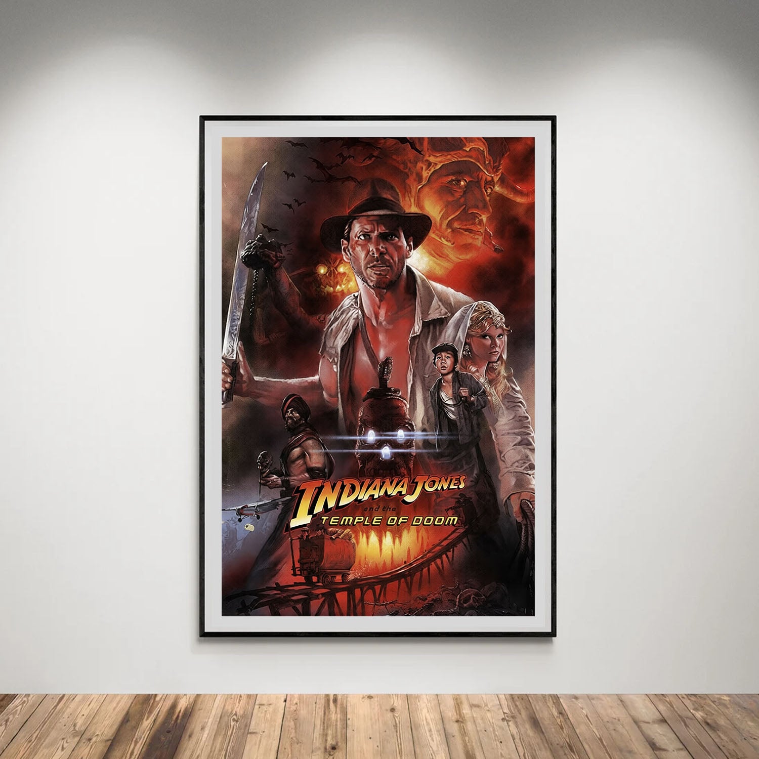 Flex Designs Poster Indiana Jones and the Temple of Doom Alternate 8 x 10" Home Goods - Movie 1984 Movie Poster
