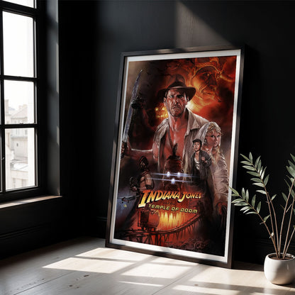 Flex Designs Poster Indiana Jones and the Temple of Doom Alternate 8 x 10" Home Goods - Movie 1984 Movie Poster