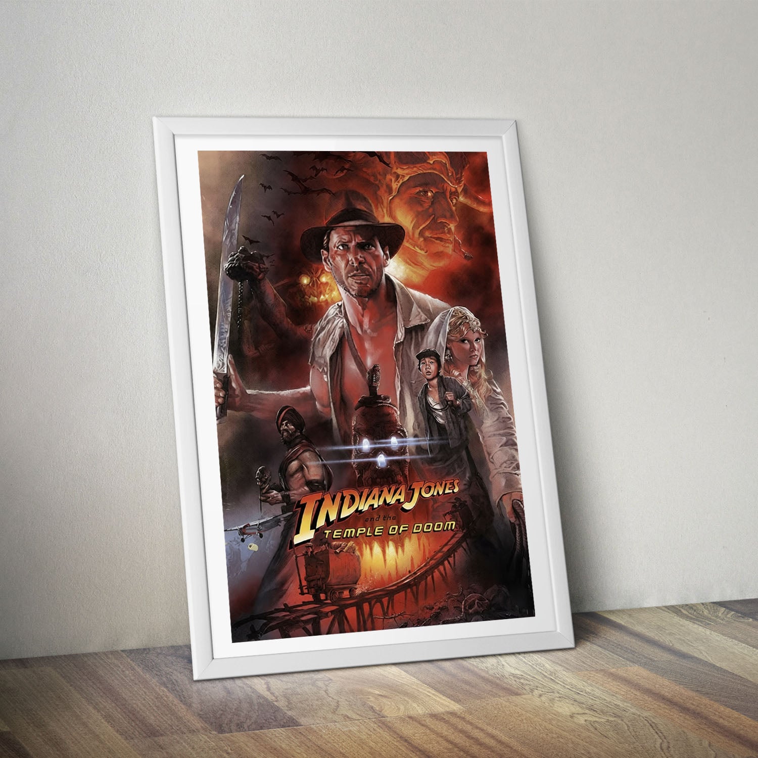 Flex Designs Poster Indiana Jones and the Temple of Doom Alternate 8 x 10" Home Goods - Movie 1984 Movie Poster
