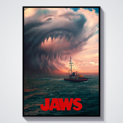 Flex Designs Poster Jaws Shark Cloud 5 x 7" Home Goods - Movie 1975 Movie Poster