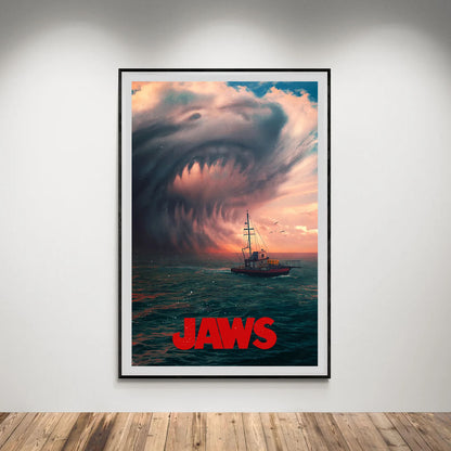 Flex Designs Poster Jaws Shark Cloud 8 x 10" Home Goods - Movie 1975 Movie Poster