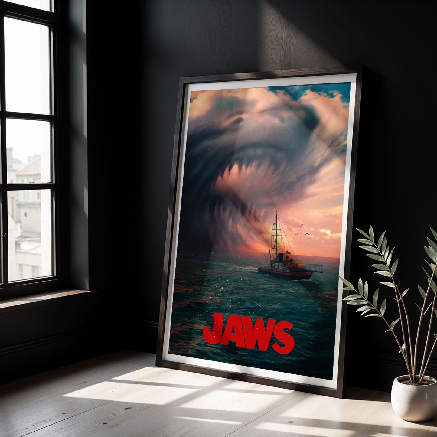 Flex Designs Poster Jaws Shark Cloud 8 x 10" Home Goods - Movie 1975 Movie Poster