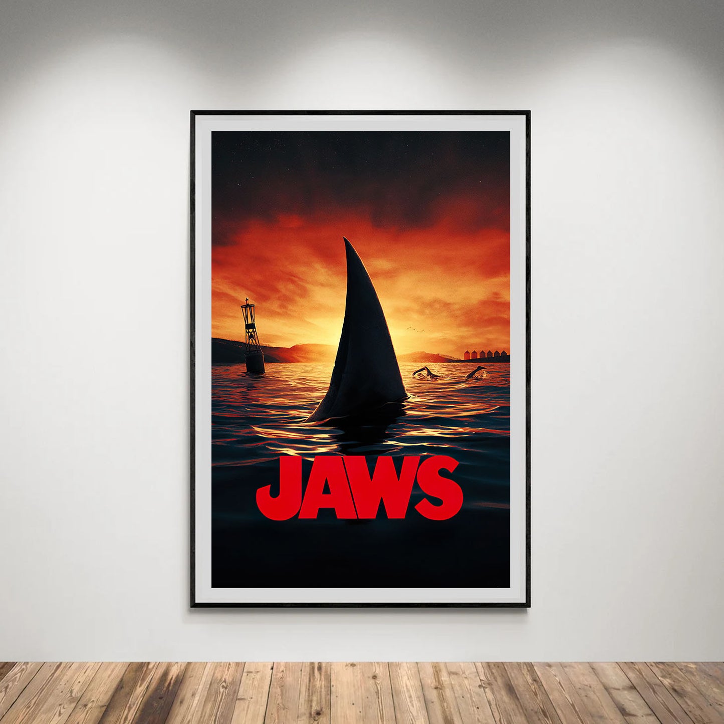 Flex Designs Poster Jaws Shark Minimalist 8 x 10" Home Goods - Movie 1975 Movie Poster