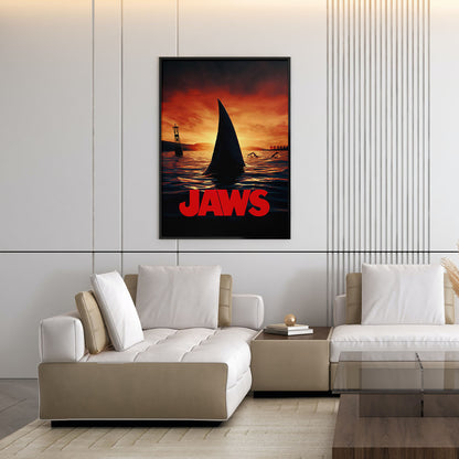 Flex Designs Poster Jaws Shark Minimalist 5 x 7" Home Goods - Movie 1975 Movie Poster