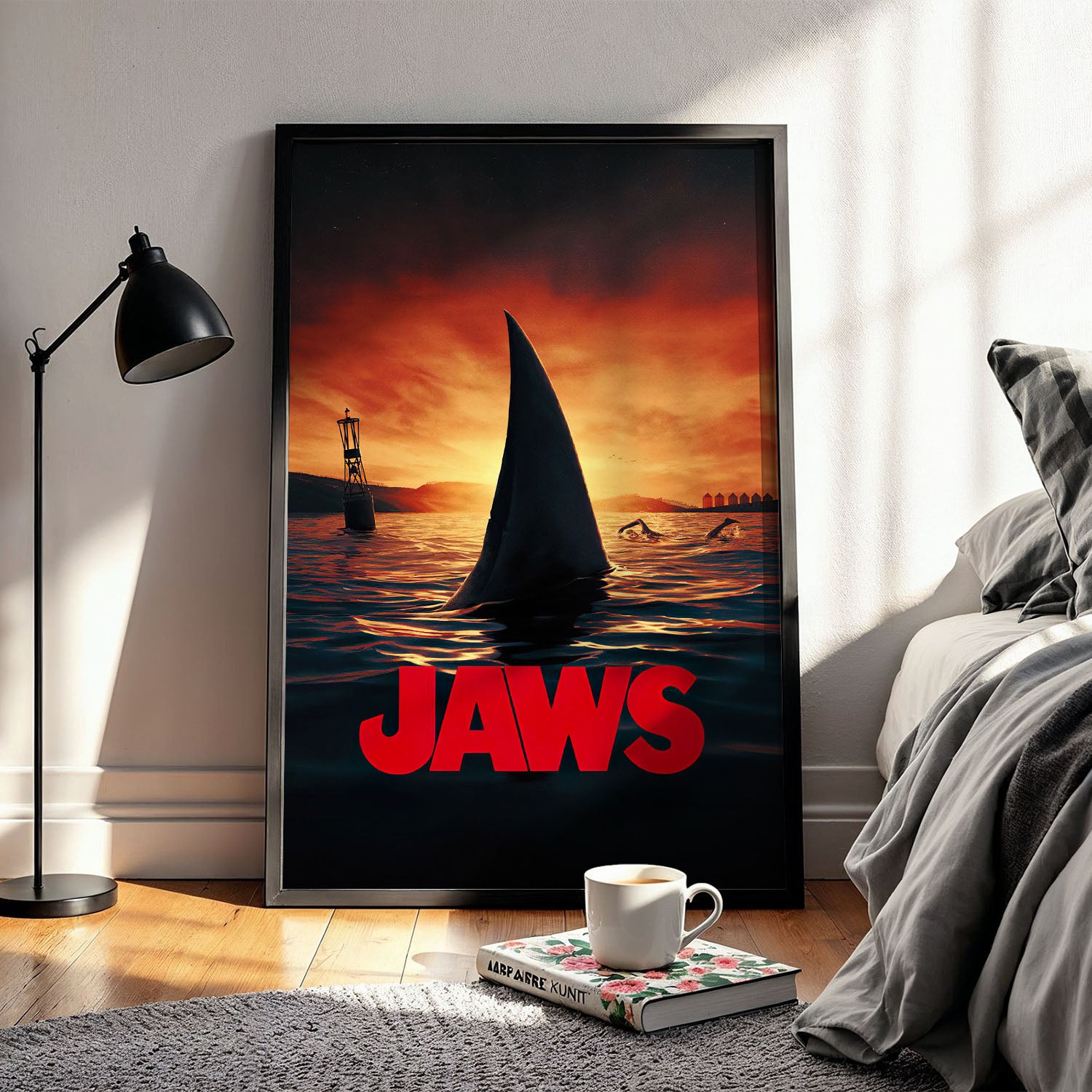 Flex Designs Poster Jaws Shark Minimalist 5 x 7" Home Goods - Movie 1975 Movie Poster
