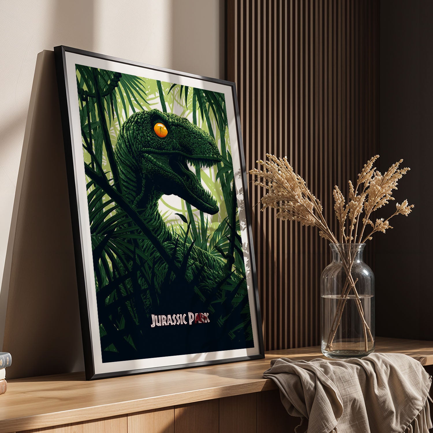 Flex Designs Poster Jurassic Park Classic Green 5 x 7" Home Goods - Movie 1993 Movie Poster