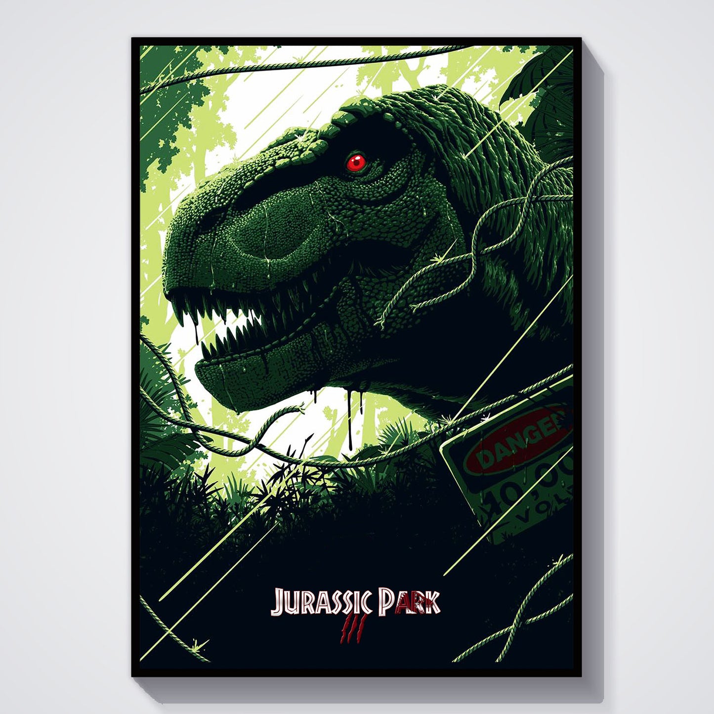 Flex Designs Poster Jurassic Park III Classic Green 5 x 7" Home Goods - Movie 2001 Movie Poster