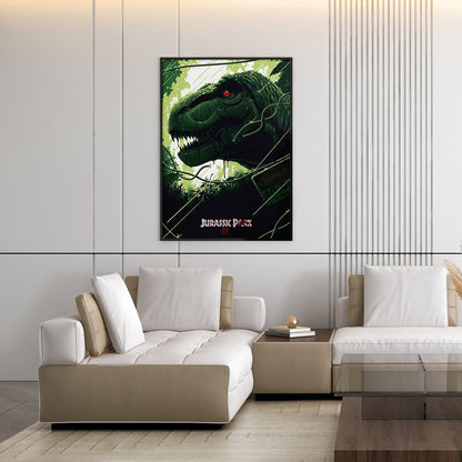 Flex Designs Poster Jurassic Park III Classic Green 5 x 7" Home Goods - Movie 2001 Movie Poster