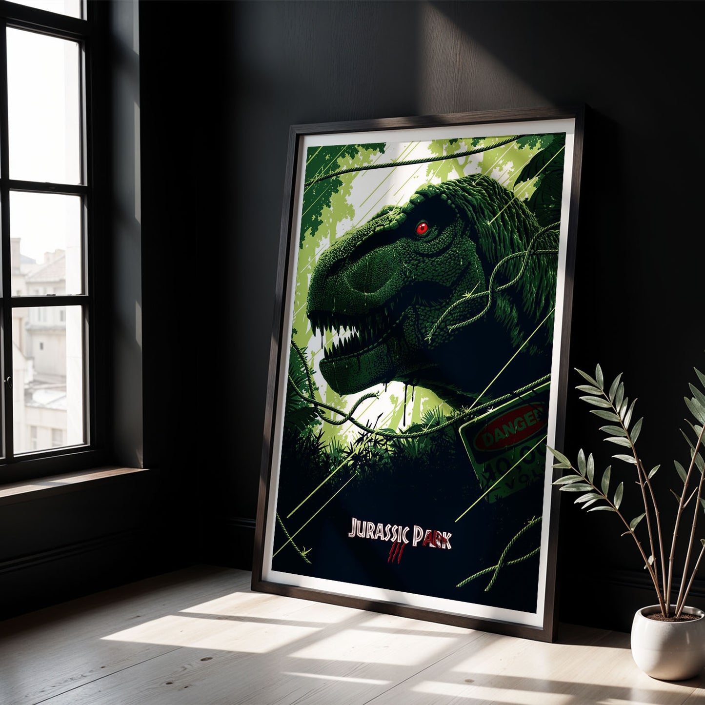 Flex Designs Poster Jurassic Park III Classic Green 8 x 10" Home Goods - Movie 2001 Movie Poster