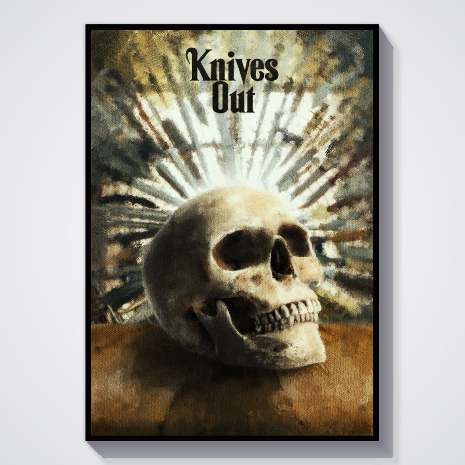 Flex Designs Poster Knives Out Skull 5 x 7" Home Goods - Movie 2019 Movie Poster