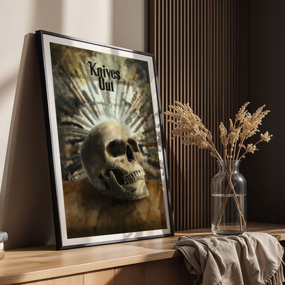 Flex Designs Poster Knives Out Skull 5 x 7" Home Goods - Movie 2019 Movie Poster