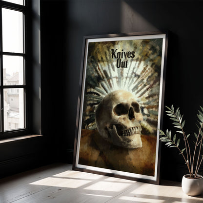 Flex Designs Poster Knives Out Skull 8 x 10" Home Goods - Movie 2019 Movie Poster
