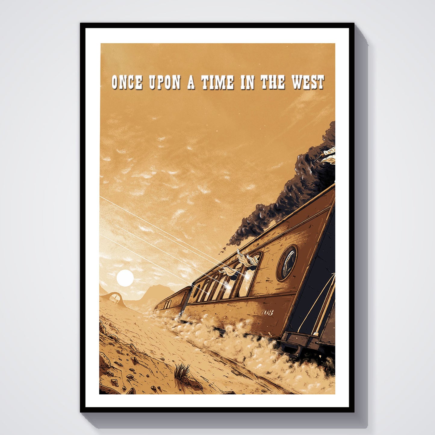 Flex Designs Poster Once Upon a Time in the West Sketch 8 x 10" Home Goods - Movie 1968 Movie Poster
