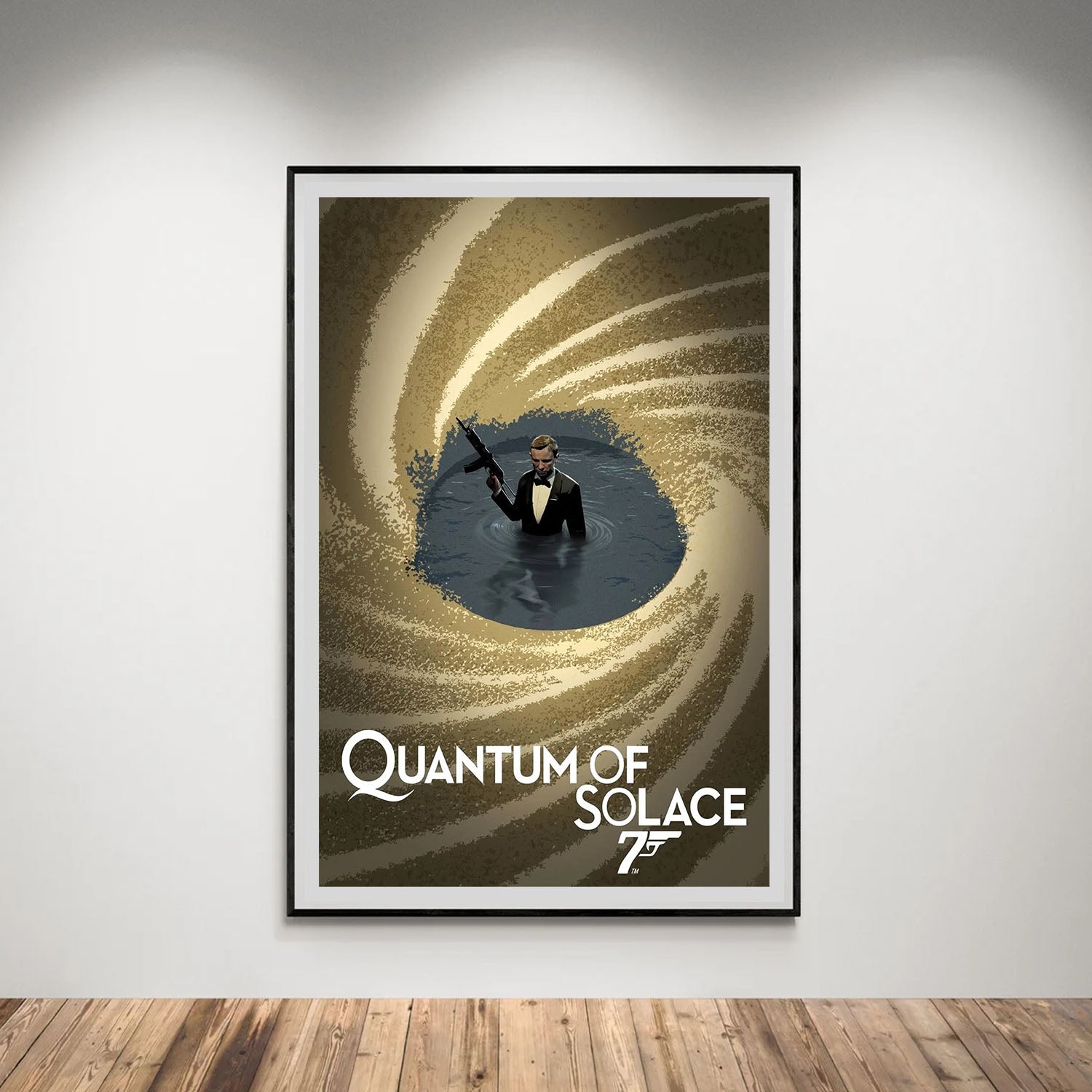 Flex Designs Poster Quantum of Solace Minimalist Cartoon 8 x 10" Home Goods - Movie 2008 Movie Poster