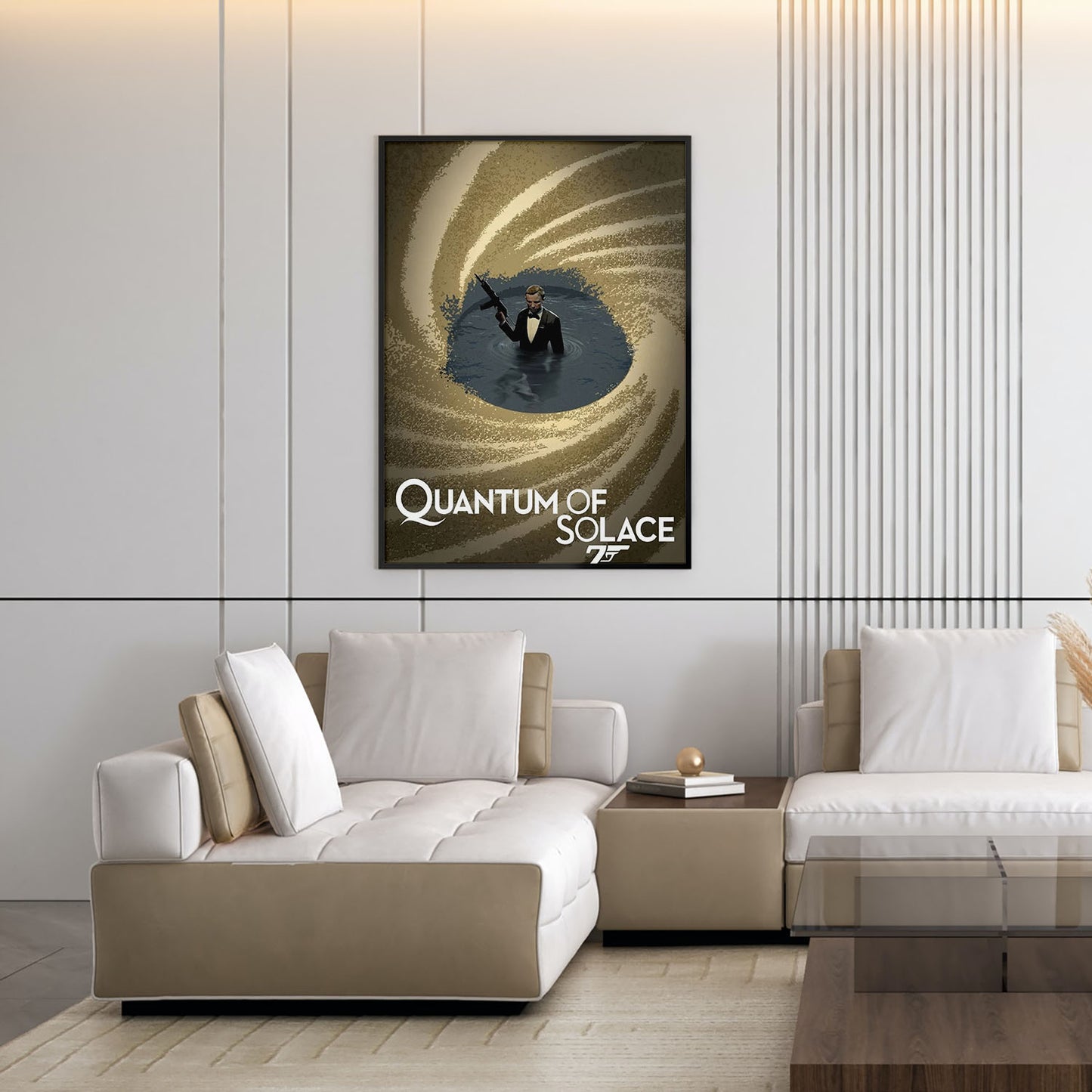 Flex Designs Poster Quantum of Solace Minimalist Cartoon 5 x 7" Home Goods - Movie 2008 Movie Poster