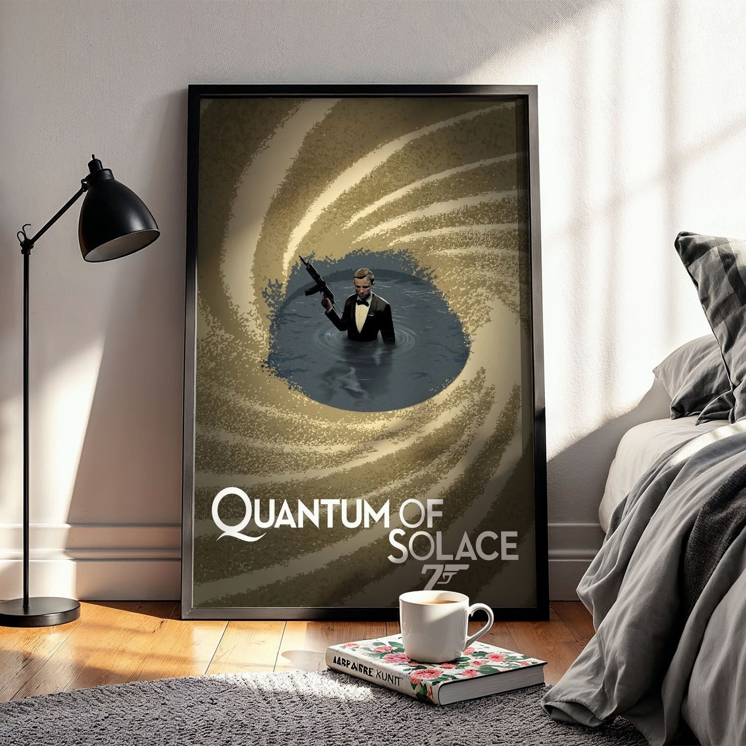 Flex Designs Poster Quantum of Solace Minimalist Cartoon 5 x 7" Home Goods - Movie 2008 Movie Poster