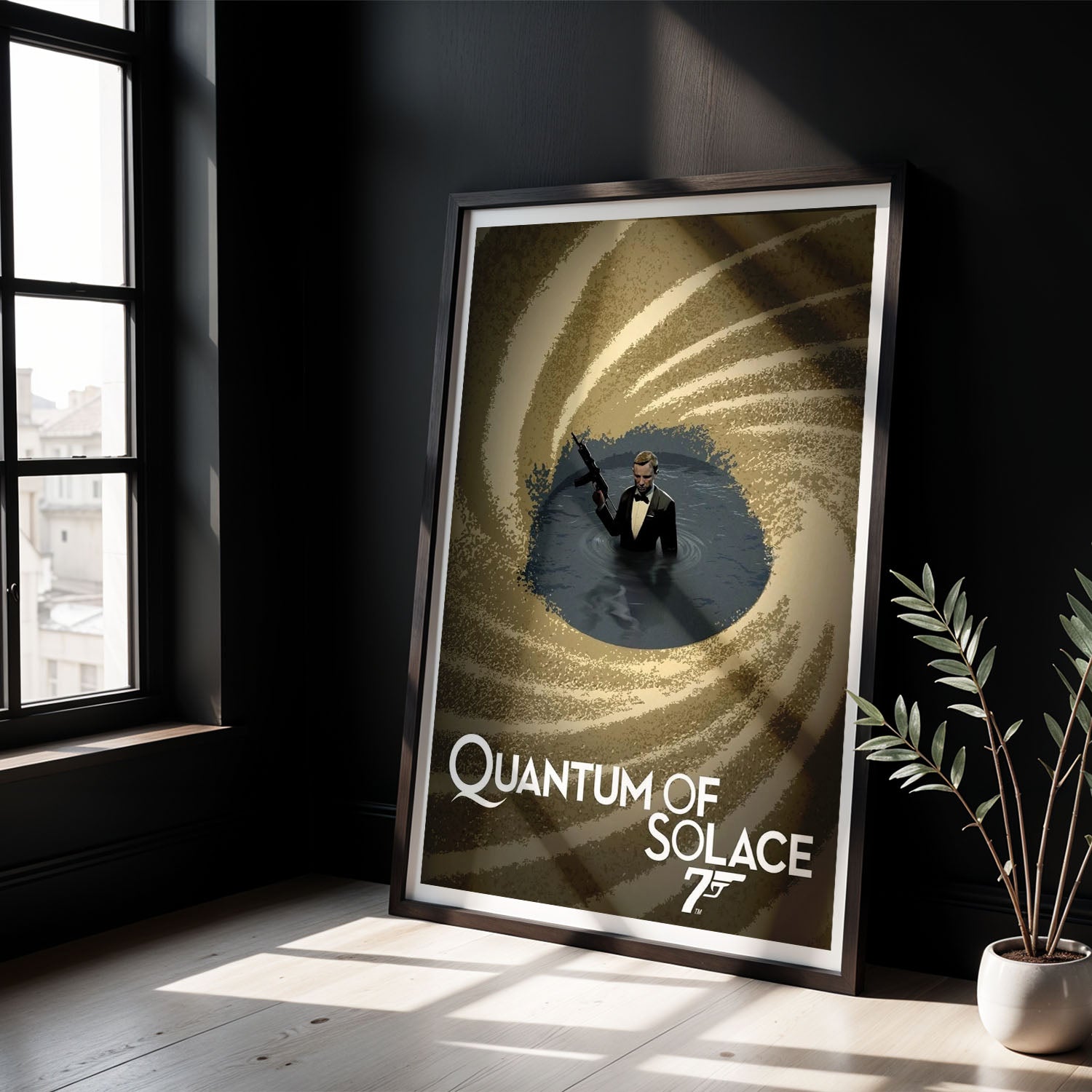 Flex Designs Poster Quantum of Solace Minimalist Cartoon 8 x 10" Home Goods - Movie 2008 Movie Poster