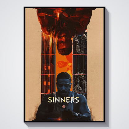 Flex Designs Poster Sinners Cartoon Final 5 x 7" Home Goods - Movie 2025 Movie Poster