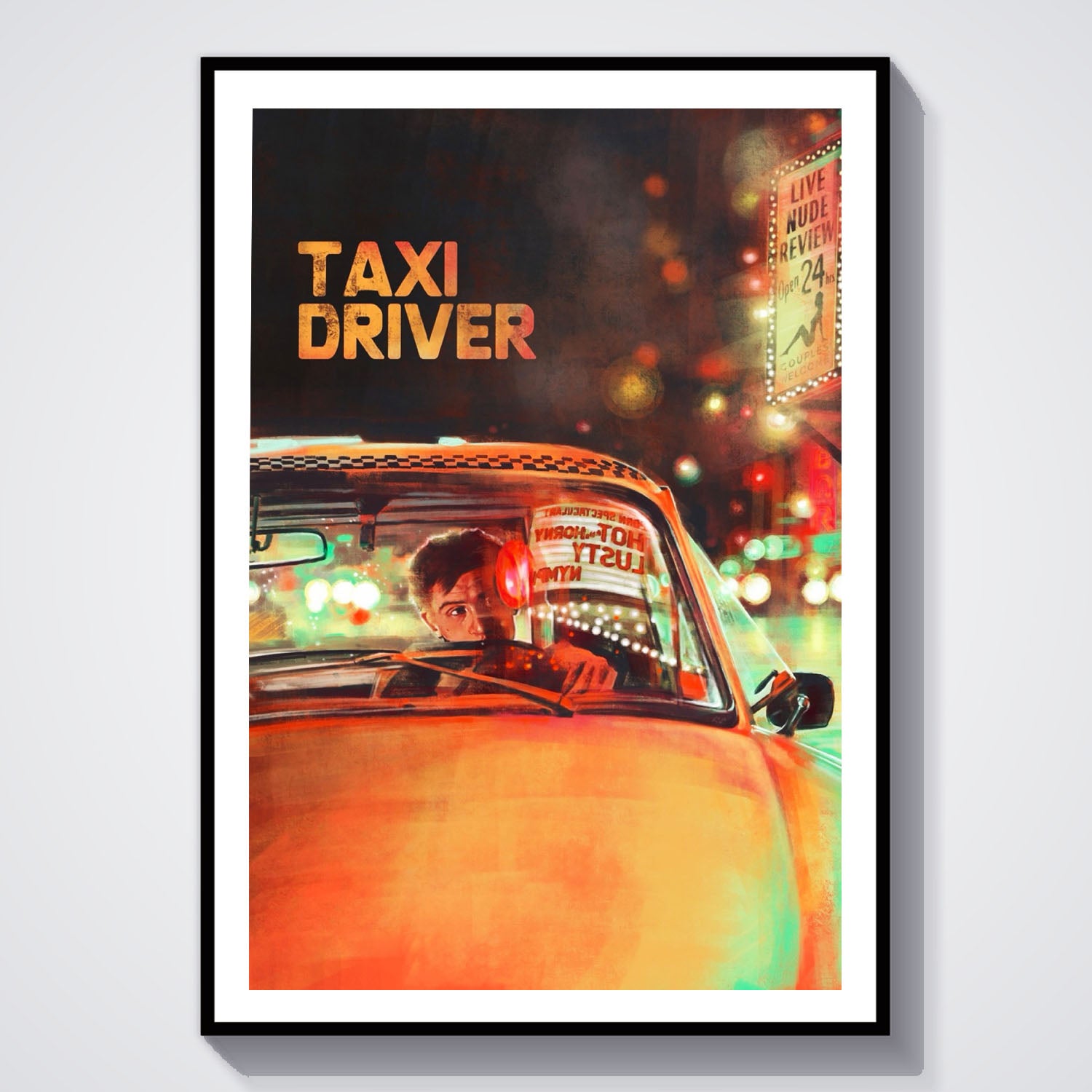 Flex Designs Poster Taxi Driver Alternate 8 x 10" Home Goods - Movie 1976 Movie Poster