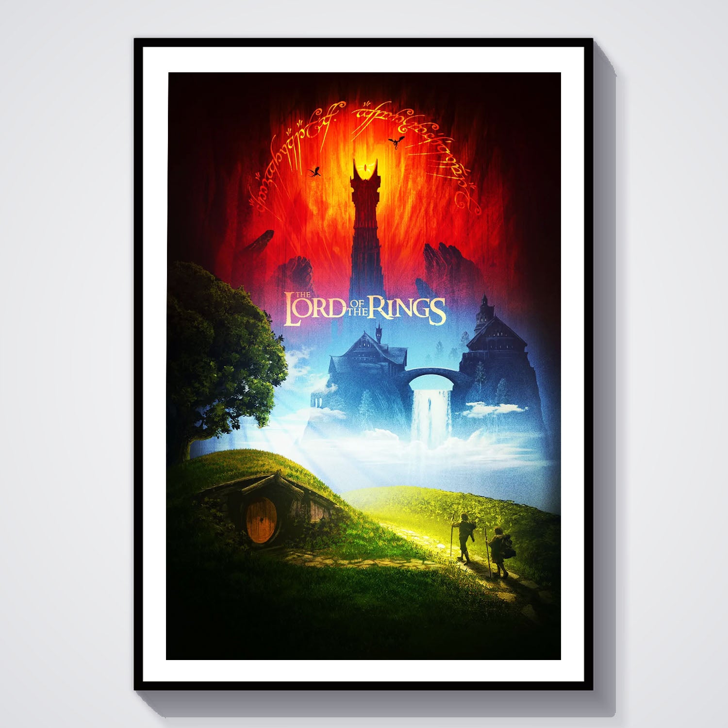 Flex Designs Poster The Lord of the Rings Cover 8 x 10" Home Goods - Movie 2001 Movie Poster