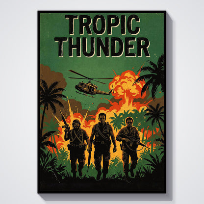 Flex Designs Poster Tropic Thunder Theatrical 5 x 7" Home Goods - Movie 2008 Movie Poster