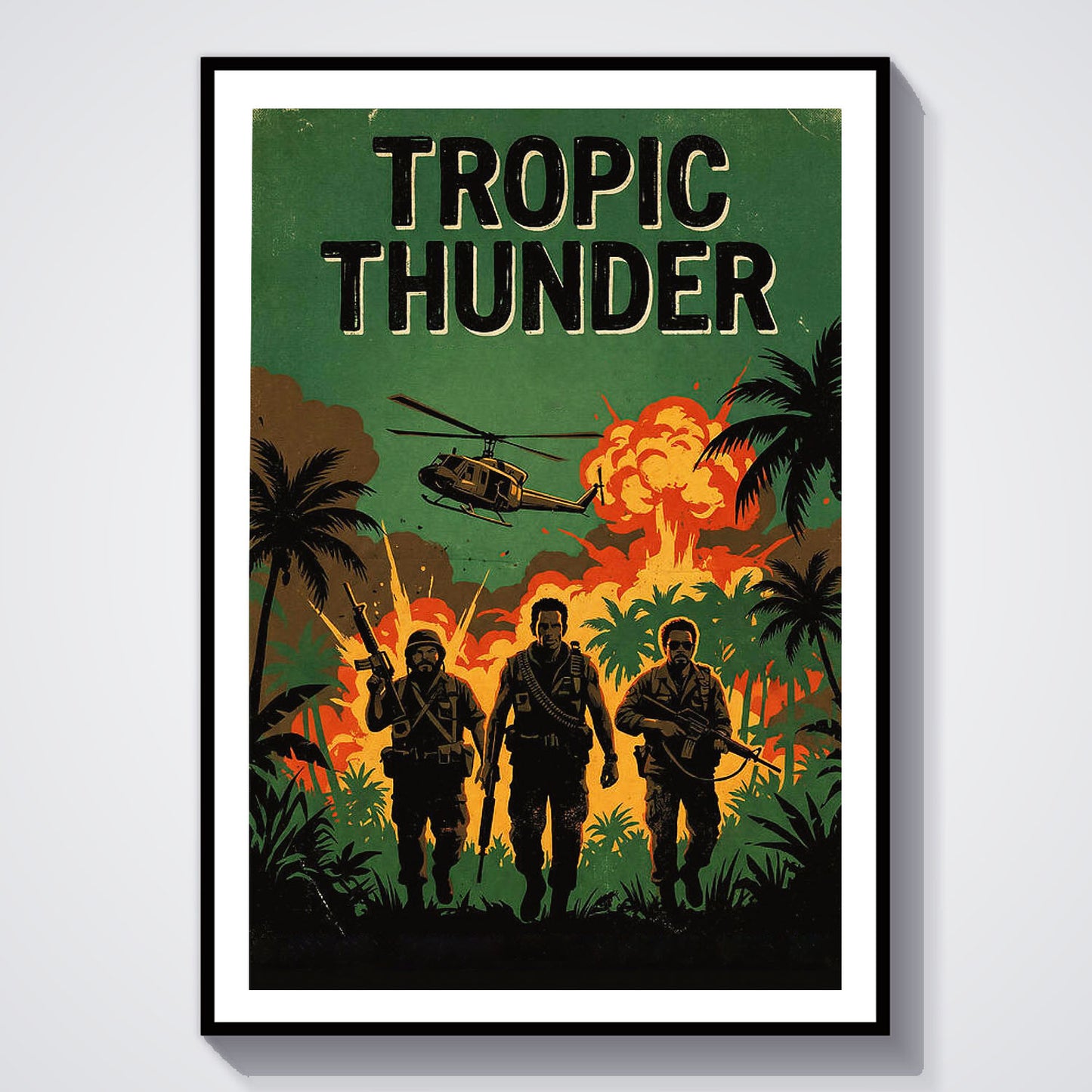 Flex Designs Poster Tropic Thunder Theatrical 8 x 10" Home Goods - Movie 2008 Movie Poster