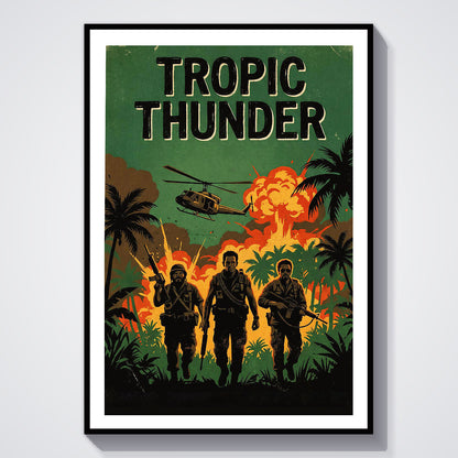 Flex Designs Poster Tropic Thunder Theatrical 8 x 10" Home Goods - Movie 2008 Movie Poster