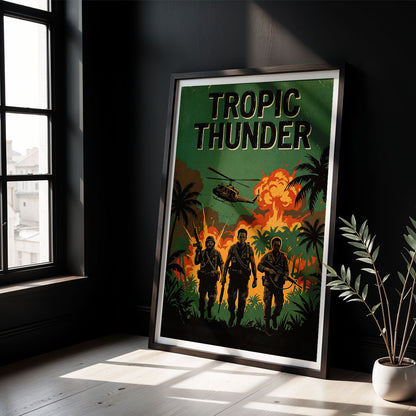 Flex Designs Poster Tropic Thunder Theatrical 8 x 10" Home Goods - Movie 2008 Movie Poster