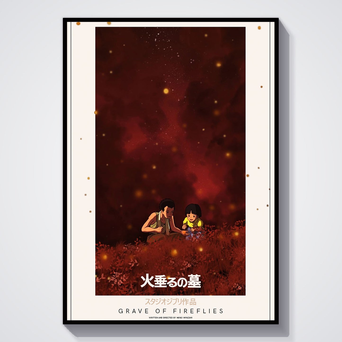 Flex Designs Poster Grave of the Fireflies Classic 5 x 7" Home Goods - Movie 1988 Movie Poster
