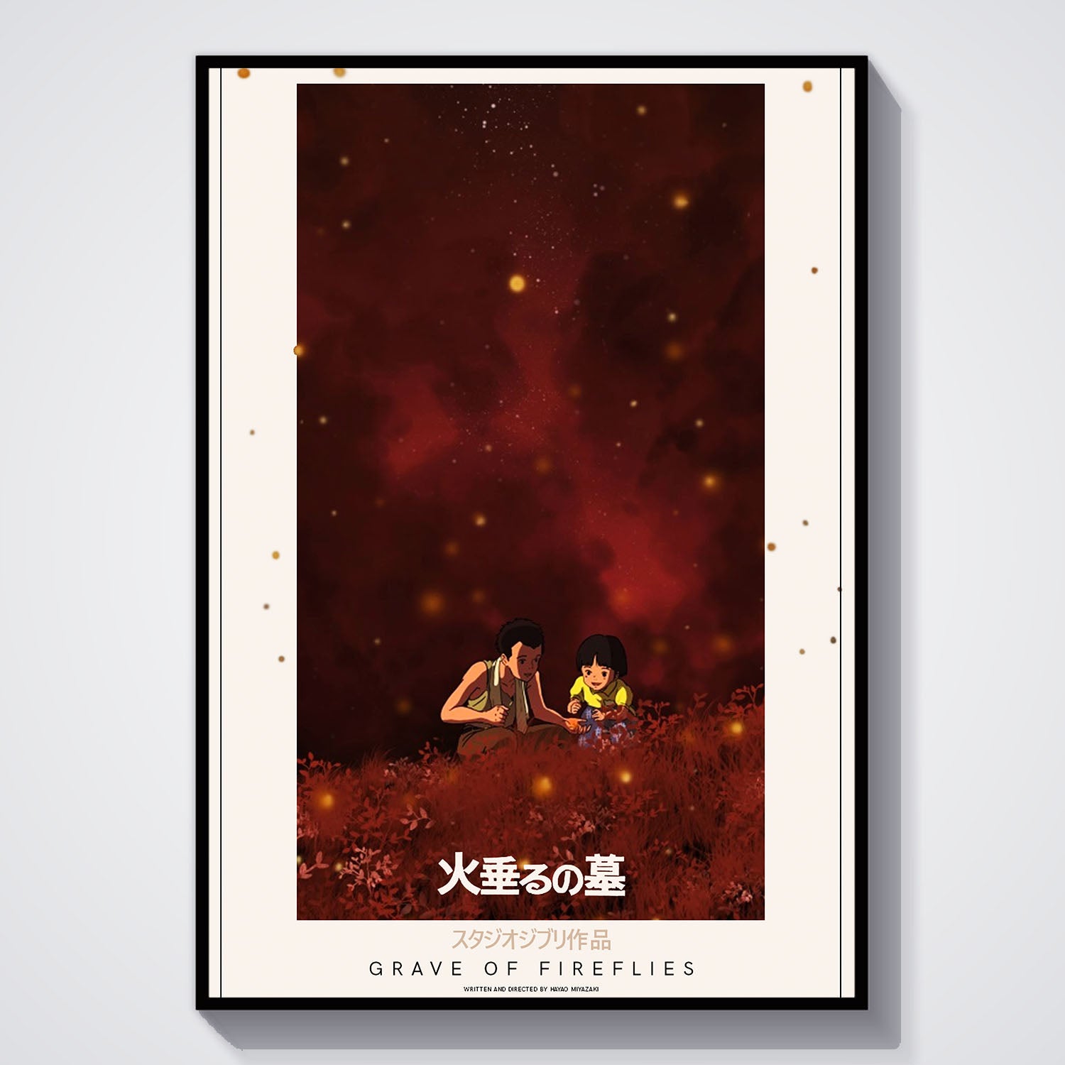 Flex Designs Poster Grave of the Fireflies Classic 5 x 7" Home Goods - Movie 1988 Movie Poster