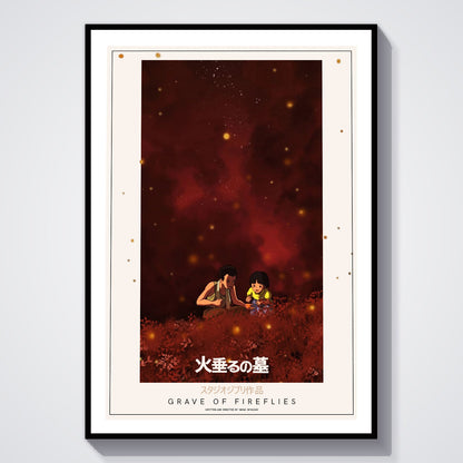 Flex Designs Poster Grave of the Fireflies Classic 8 x 10" Home Goods - Movie 1988 Movie Poster