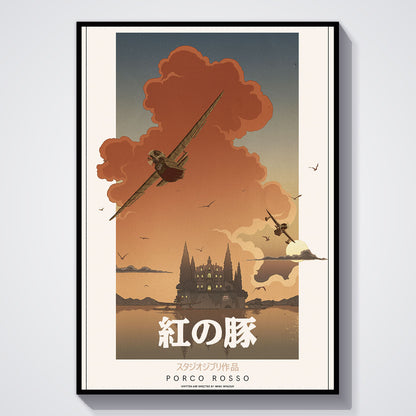 Flex Designs Poster Porco Rosso Classic 5 x 7" Home Goods - Movie 1992 Movie Poster