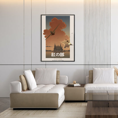 Flex Designs Poster Porco Rosso Classic 5 x 7" Home Goods - Movie 1992 Movie Poster