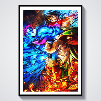 Flex Designs Poster Demon Slayer Infinity Castle Tanjiro Giyu vs Akaza 8 x 10" Home Goods - TV Show 2025 TV Show Poster